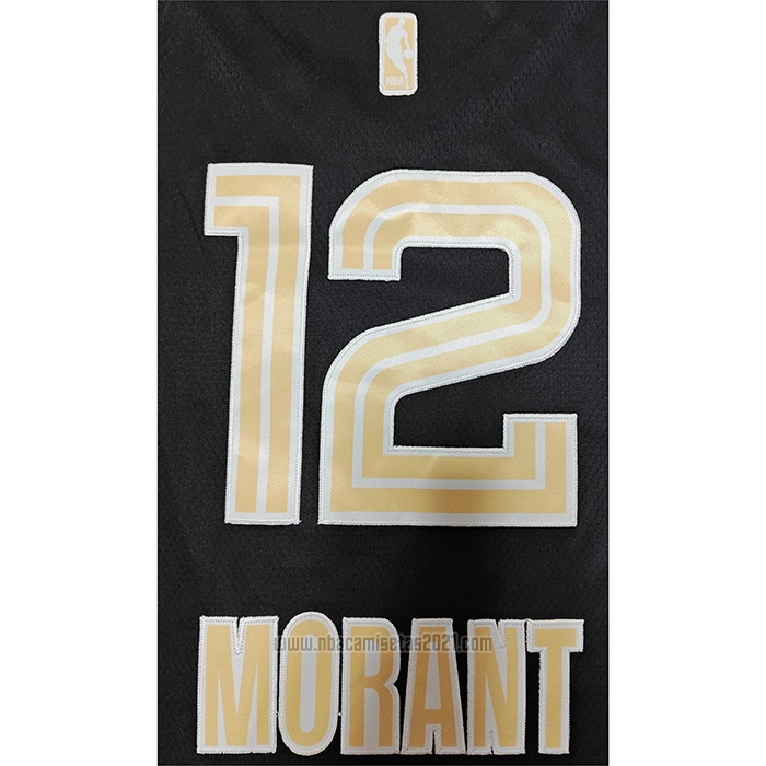 Camiseta Memphis Grizzlies Ja Morant #12 Select Series Oro Negro